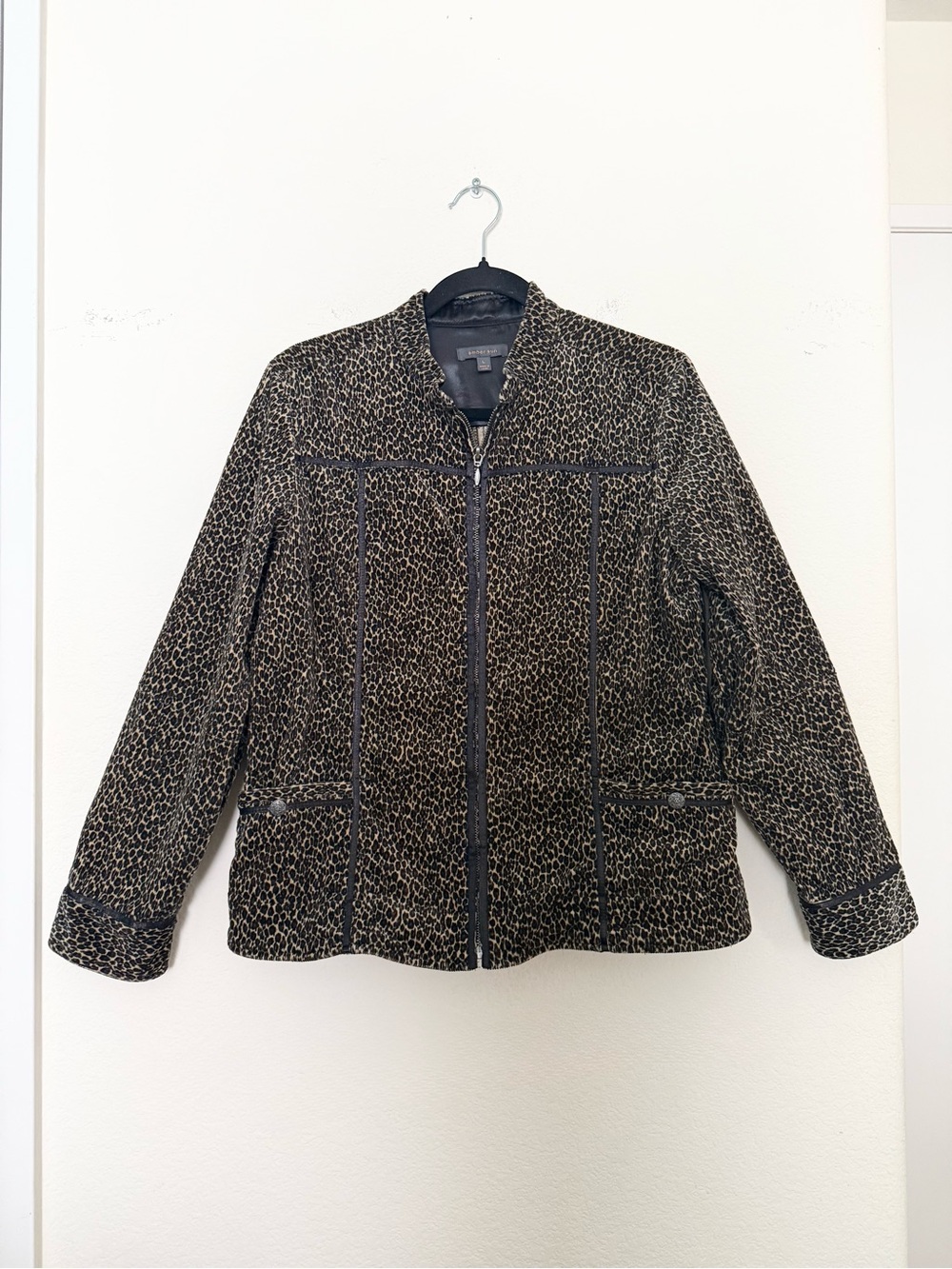🐆 amber sun leopard print zip up jacket